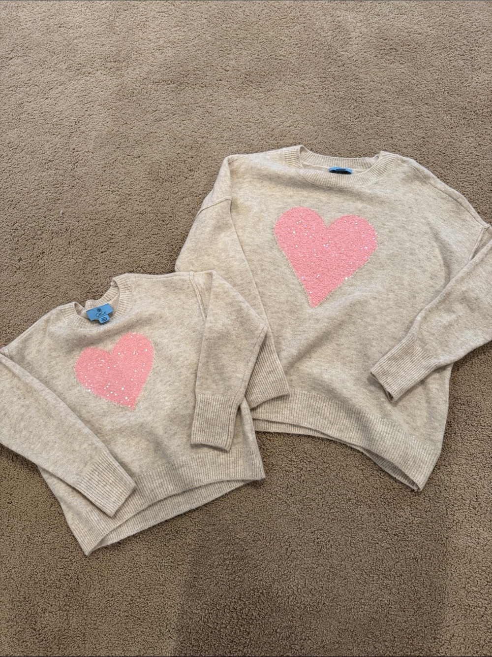 CeCe Cream Knit Sweater with Blue Brand Tag